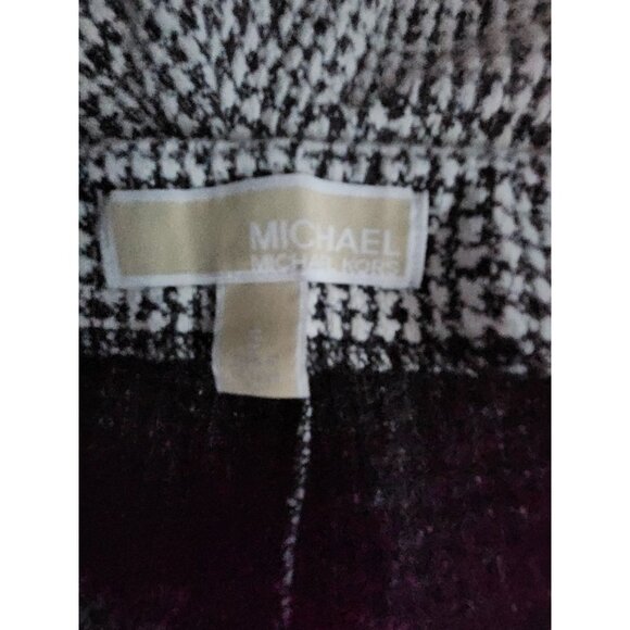 Michael Kors Womens Pants Black White Elastic Waist Pull On Side Button Size S - Picture 6 of 9